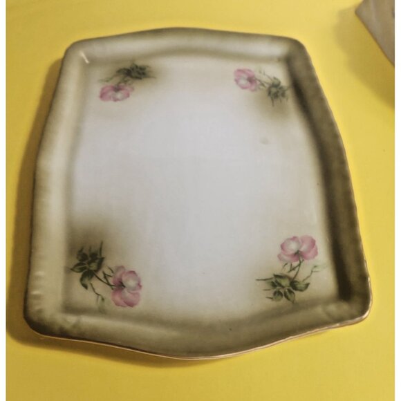 Vintage Nippon hand-painted porcelain covered cheese dish - Picture 8 of 10